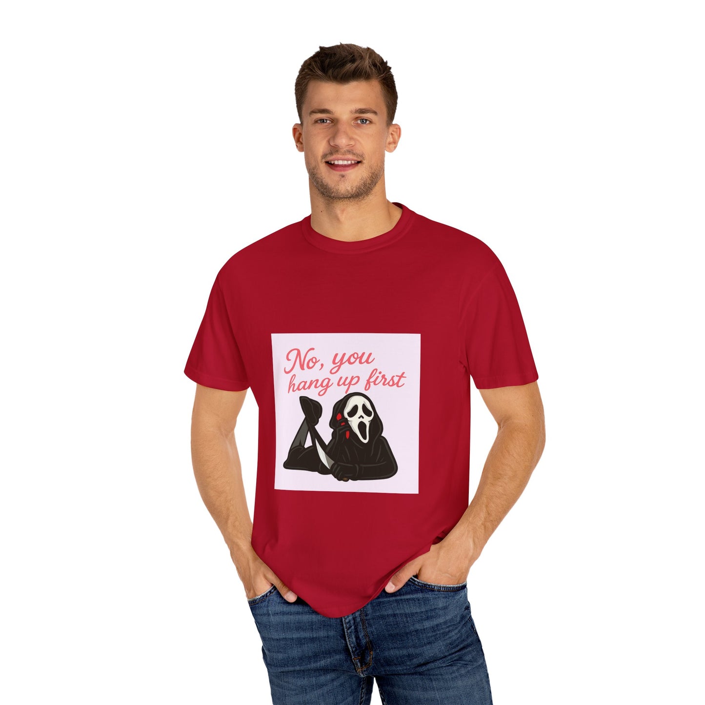 No, You Hang Up First Scream Inspired Unisex T-Shirt