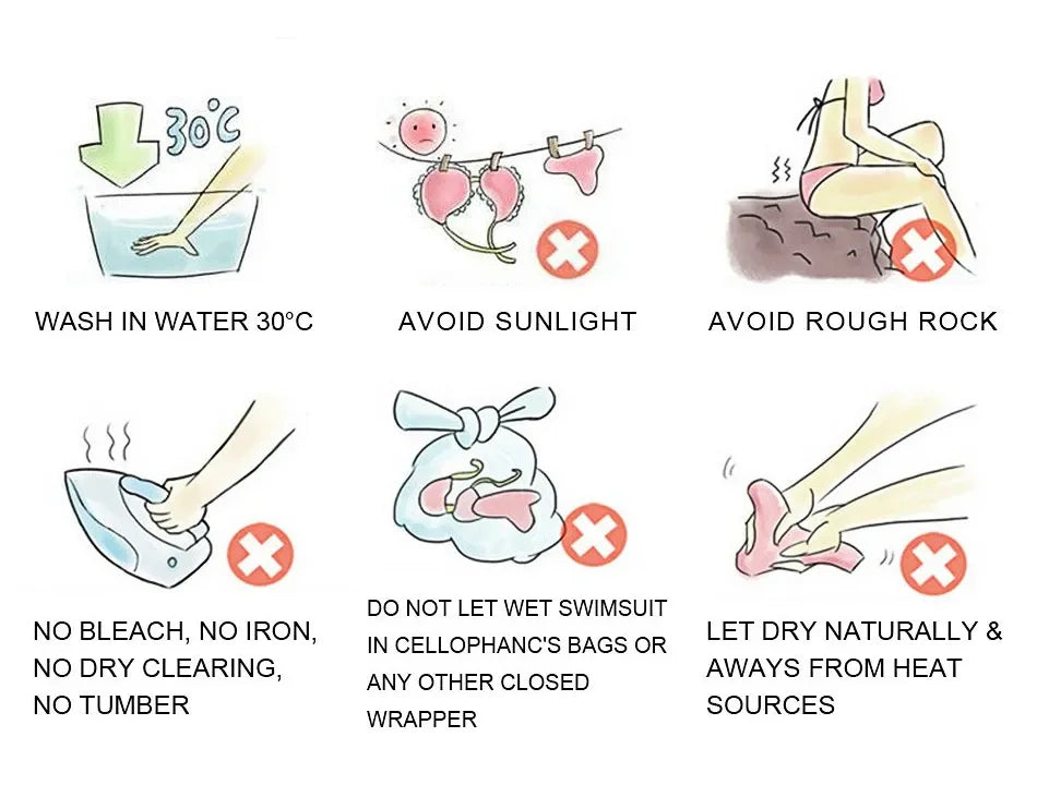 Summery White & Blue Two-Piece Bikini