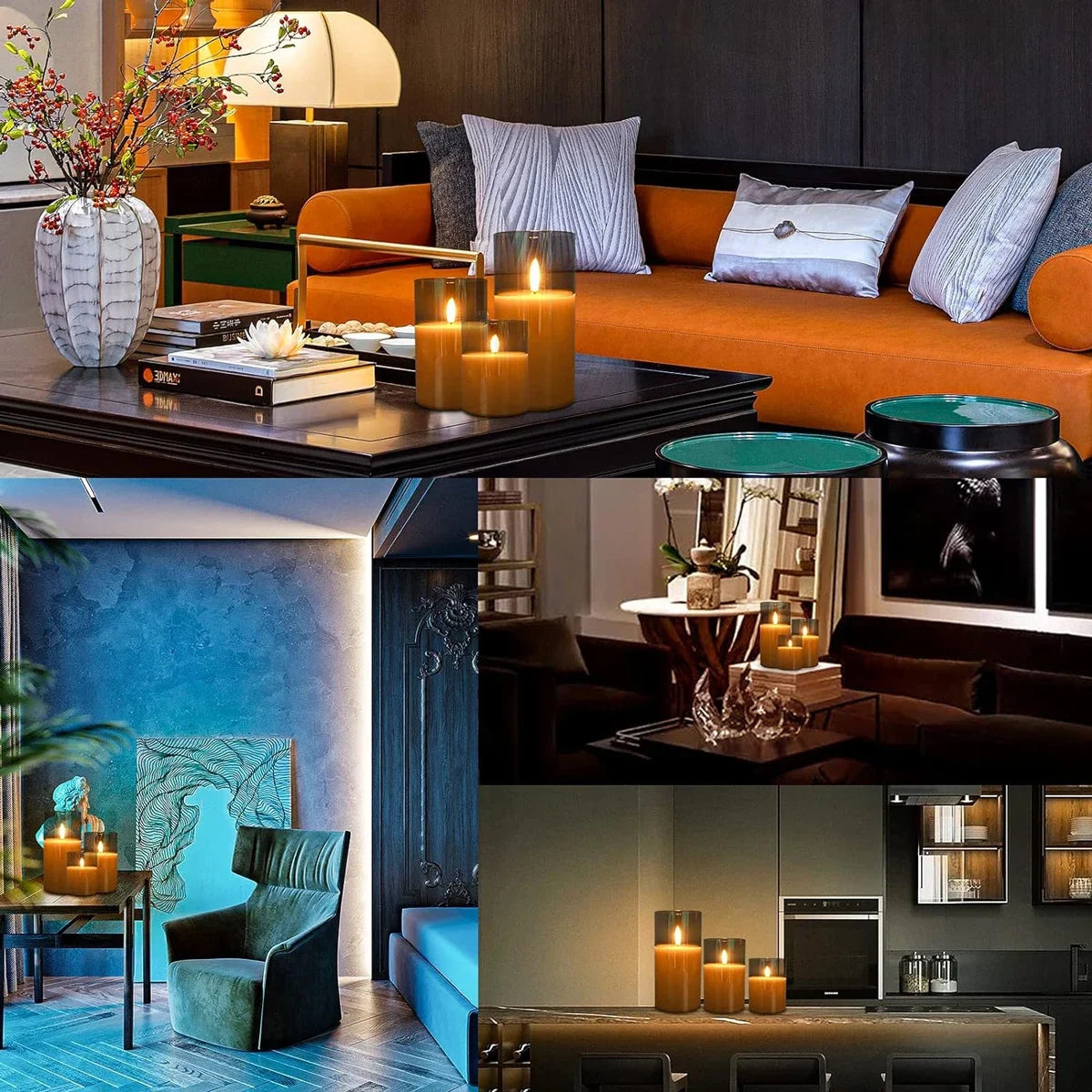 LED Flameless Warm Light Candles With Remote