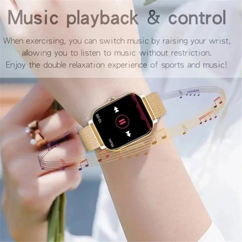 Gold Touch Screen Smart Watch