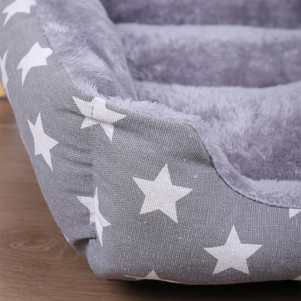 Plush Cushion Star Design Dog Bed