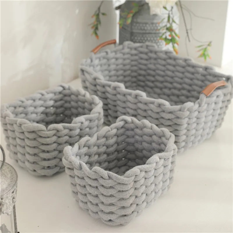 Cotton Rope Woven Storage Basket