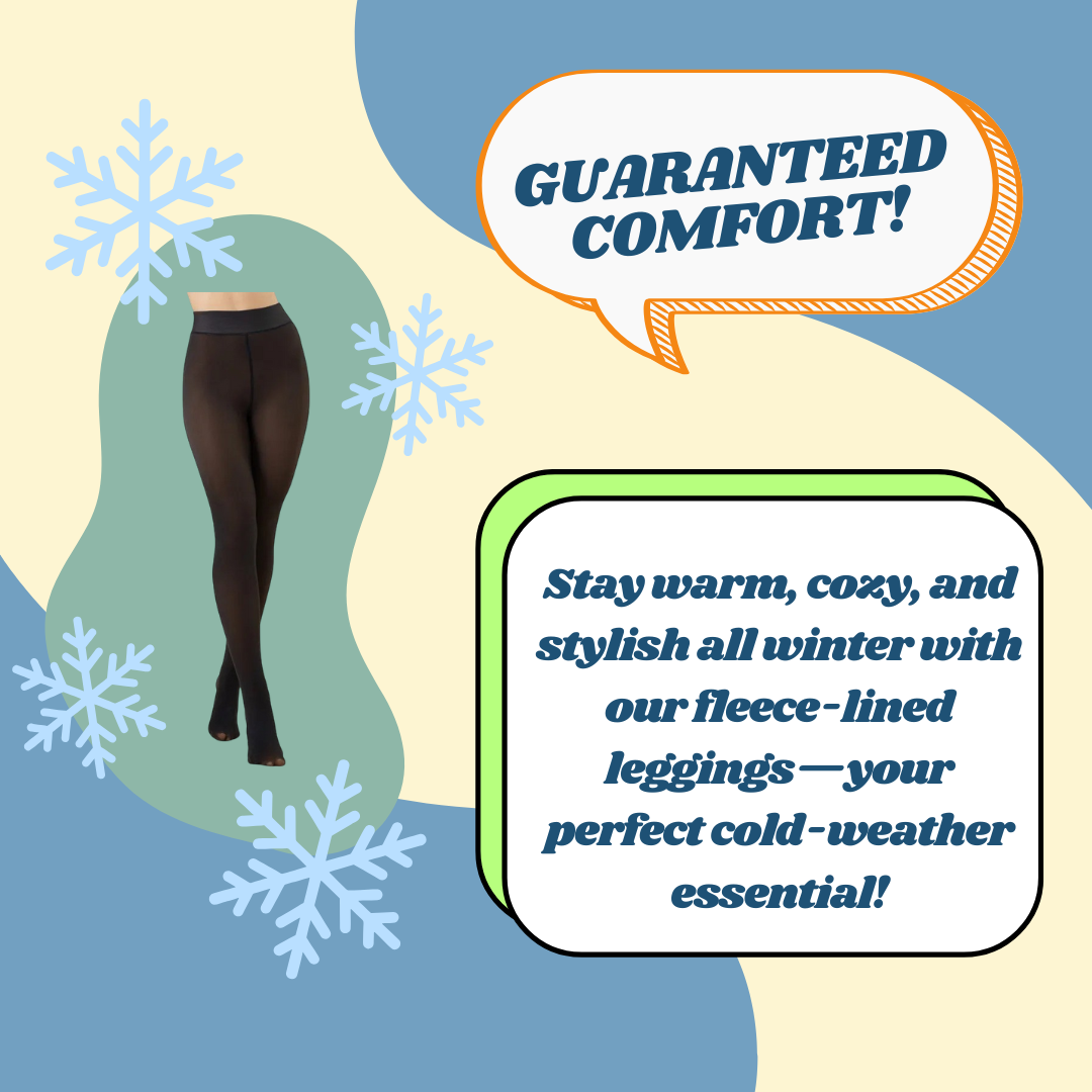 Women's Black Fleece Lined Leggings