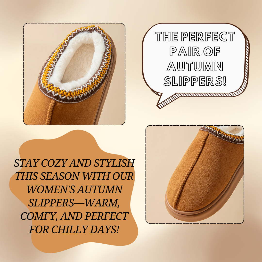 Warm Autumn Women's Slippers With Platform