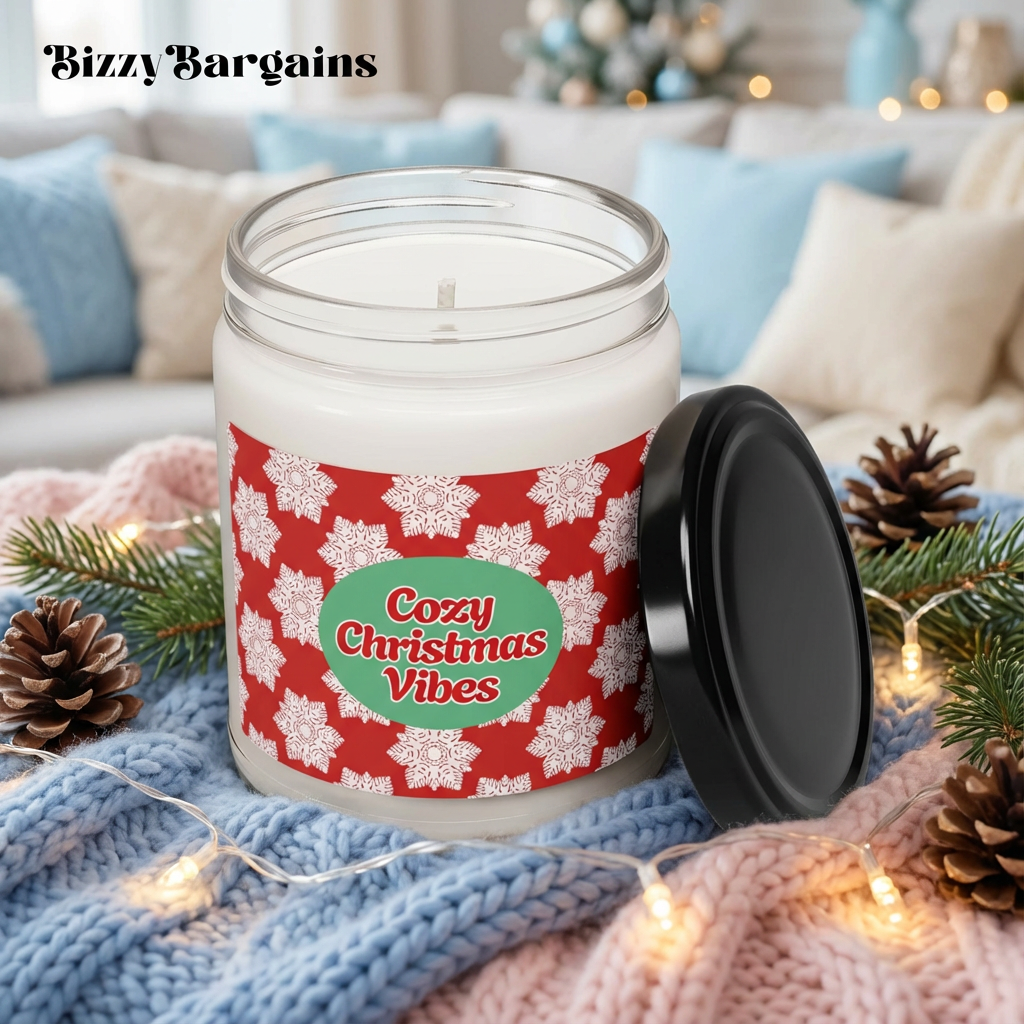 "Cozy Christmas Vibes" Scented Soy Candle