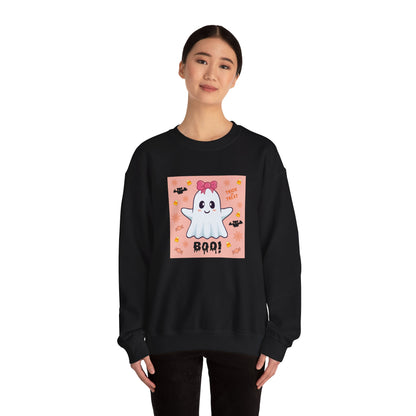 Pink Bow "Boo!" Ghost Crewneck Sweatshirt