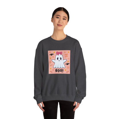 Pink Bow "Boo!" Ghost Crewneck Sweatshirt