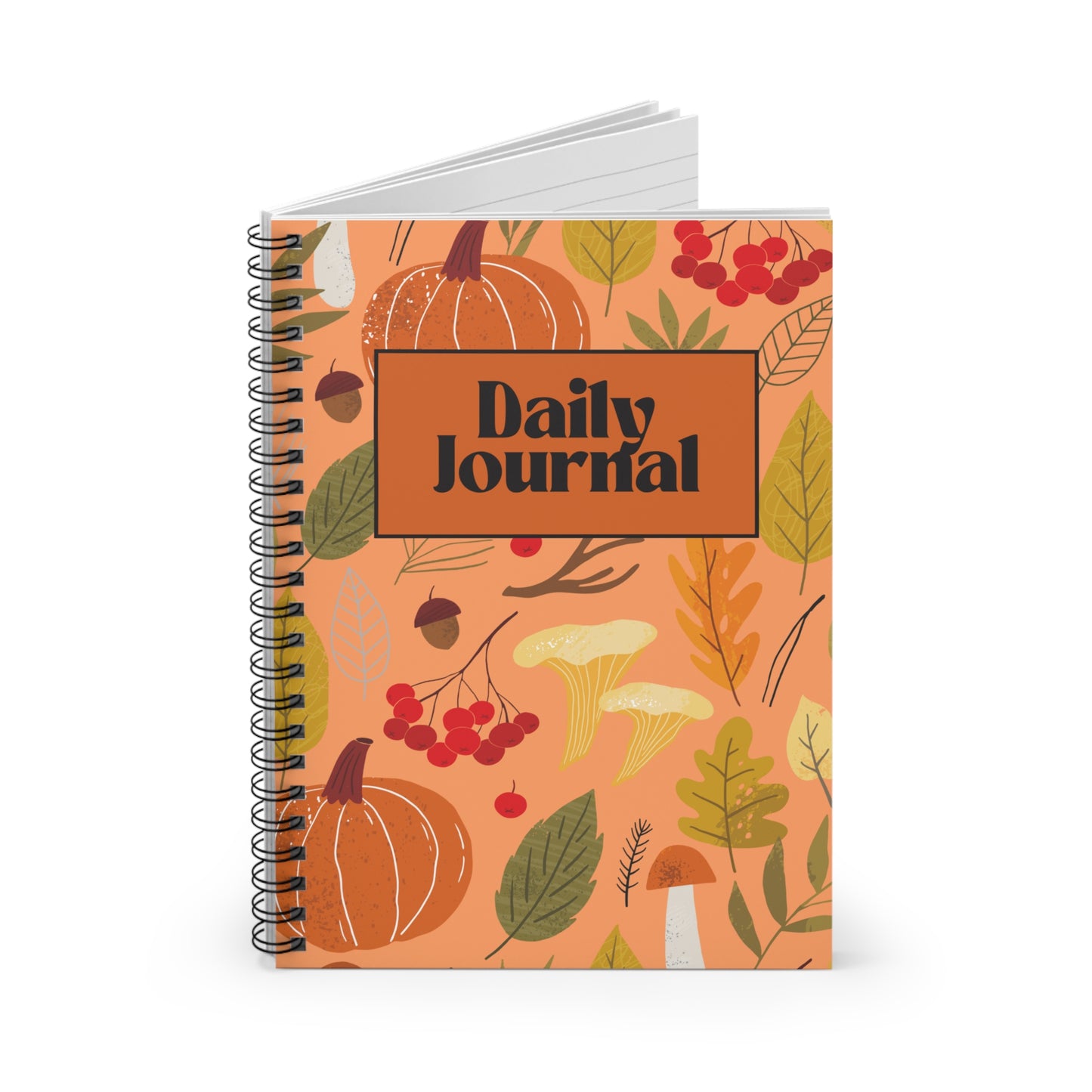 Autumn-Themed Daily Journal Spiral Notebook
