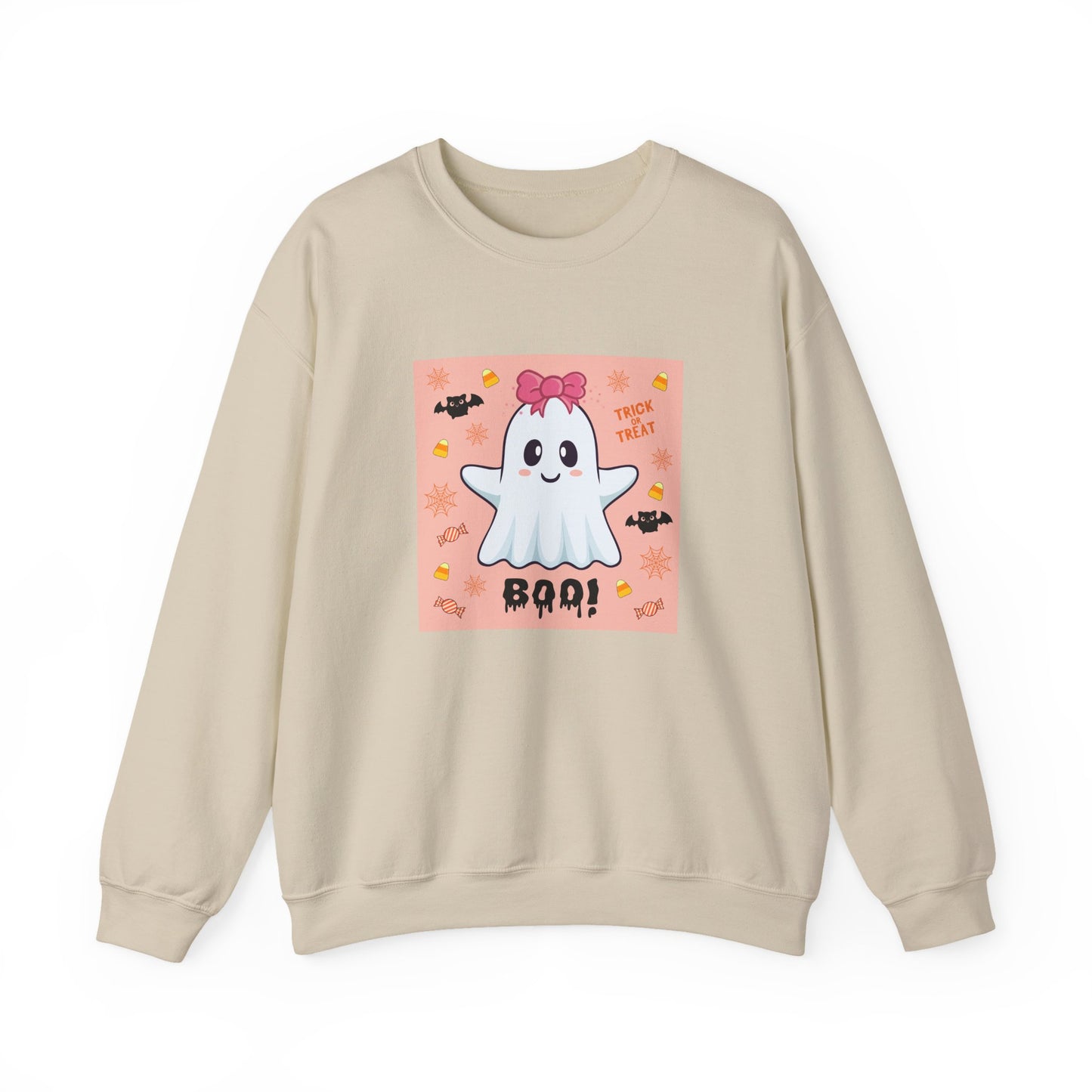 Pink Bow "Boo!" Ghost Crewneck Sweatshirt