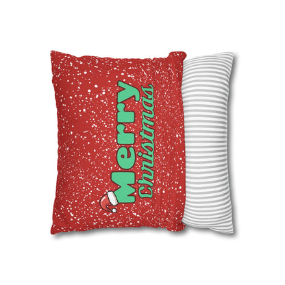 "Merry Christmas" Red Holiday Throw Pillowcase