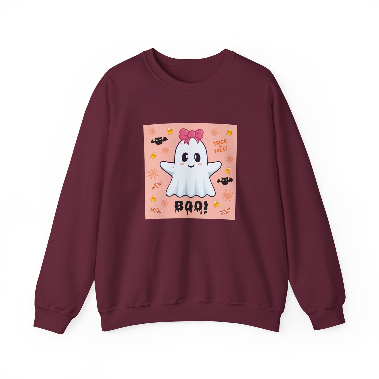 Pink Bow "Boo!" Ghost Crewneck Sweatshirt