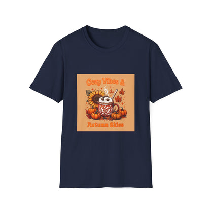 "Cozy Vibes & Autumn Skies" Fall Inspired T-Shirt