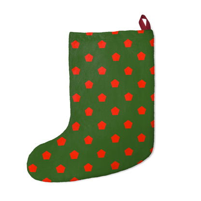 "Merry Christmas" Polka Dot Christmas Stocking