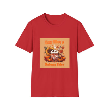 "Cozy Vibes & Autumn Skies" Fall Inspired T-Shirt