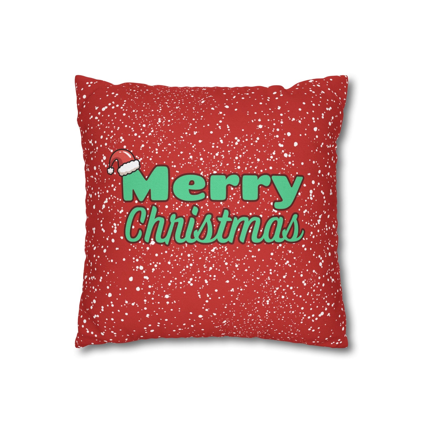 "Merry Christmas" Red Holiday Throw Pillowcase
