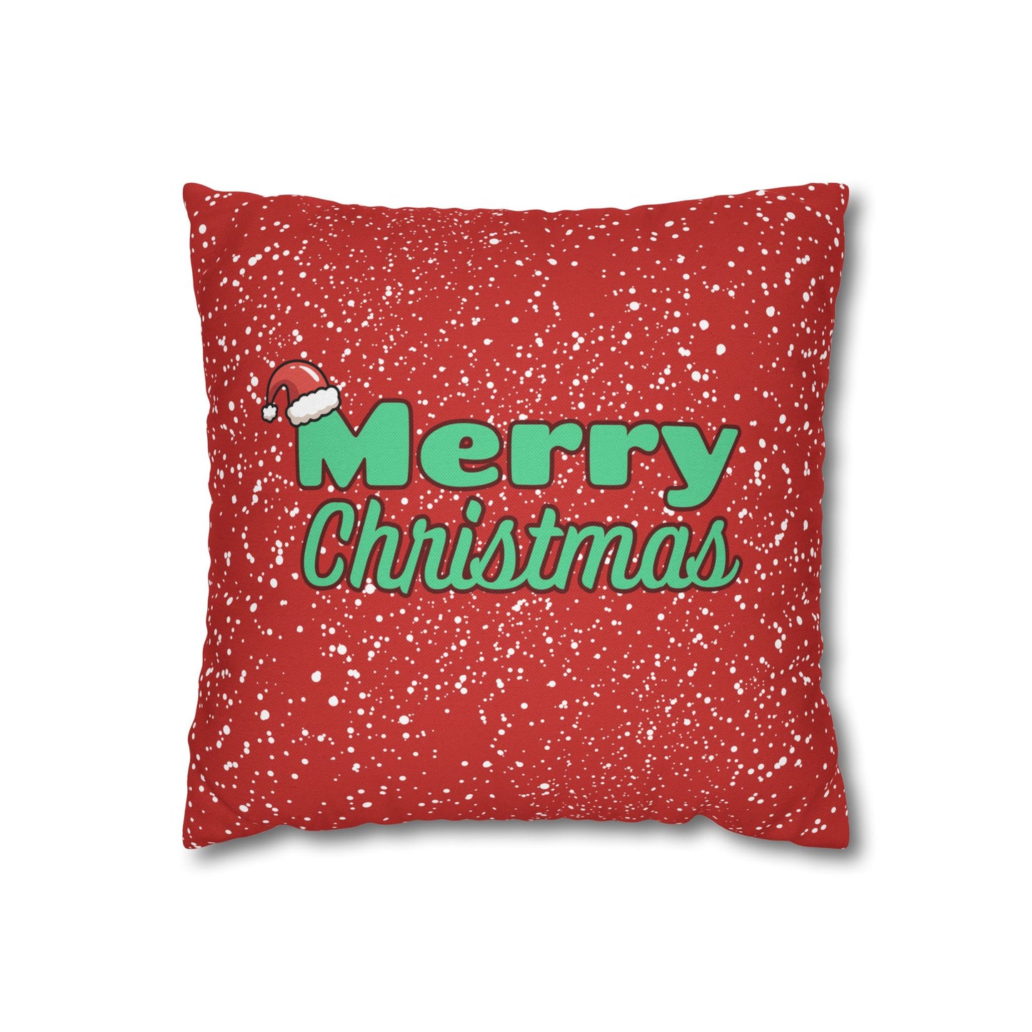 "Merry Christmas" Red Holiday Throw Pillowcase