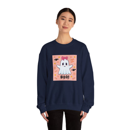 Pink Bow "Boo!" Ghost Crewneck Sweatshirt