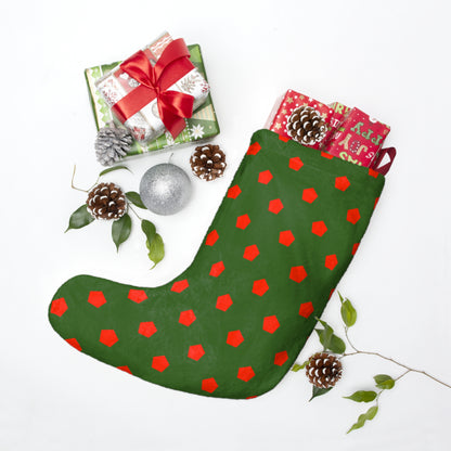 "Merry Christmas" Polka Dot Christmas Stocking