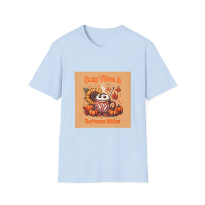 "Cozy Vibes & Autumn Skies" Fall Inspired T-Shirt