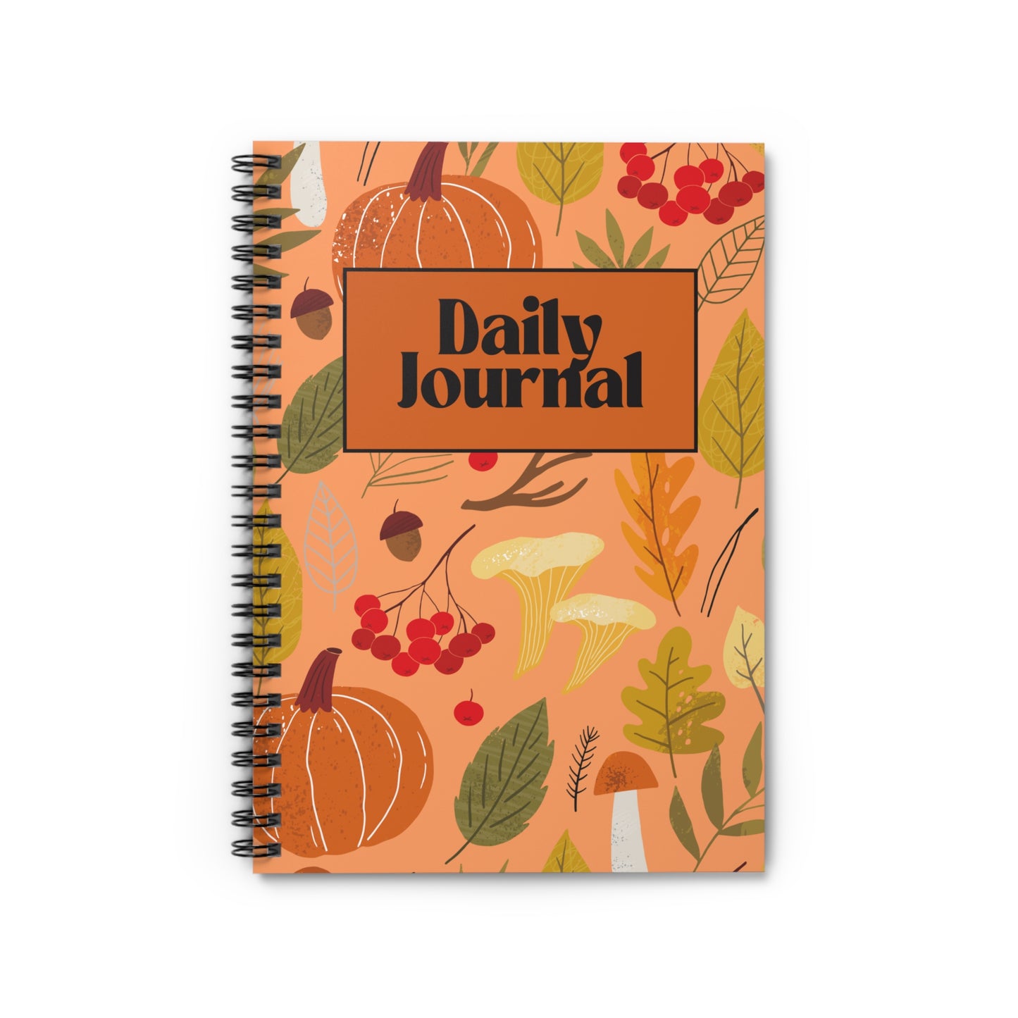 Autumn-Themed Daily Journal Spiral Notebook