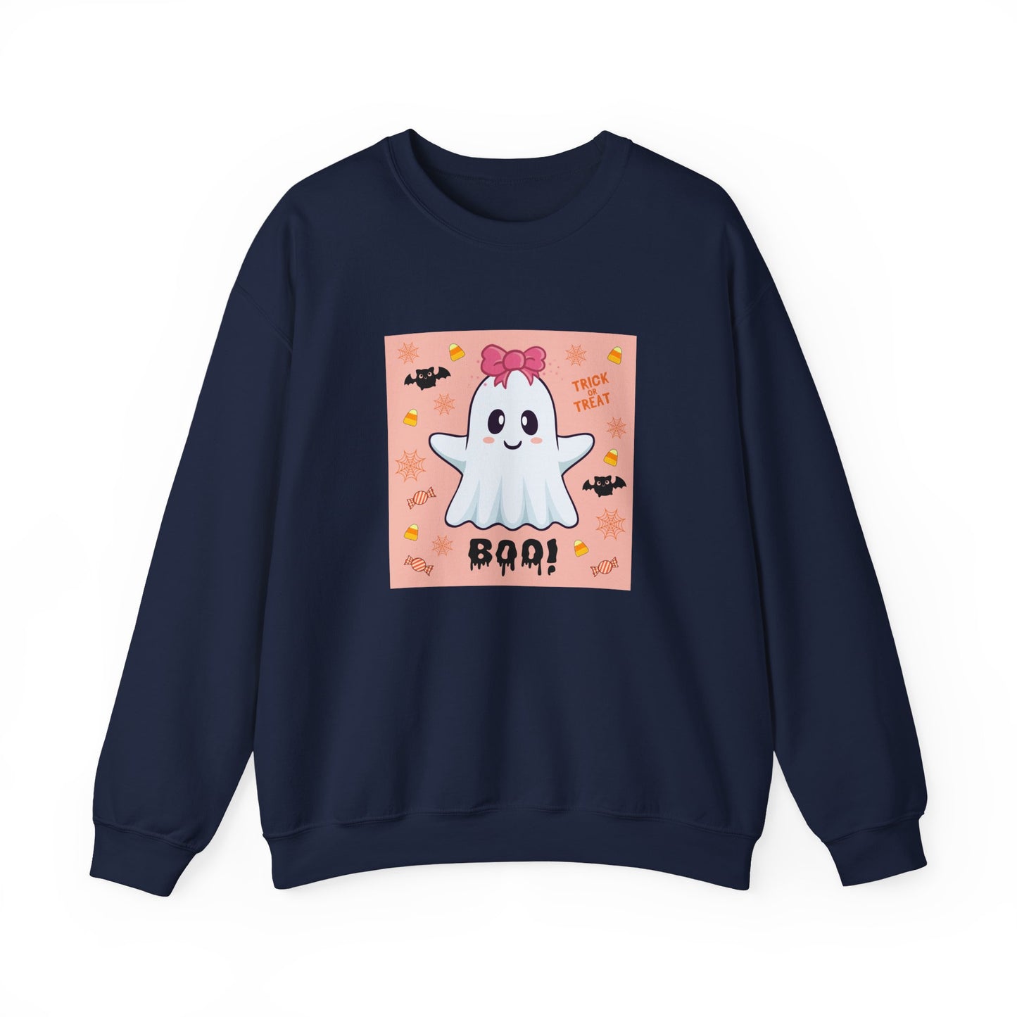 Pink Bow "Boo!" Ghost Crewneck Sweatshirt
