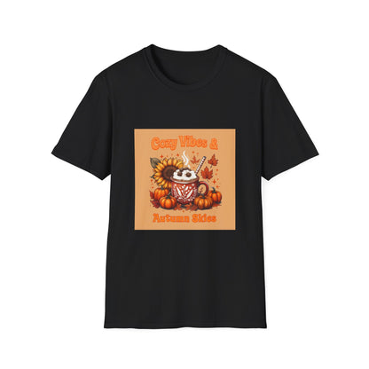 "Cozy Vibes & Autumn Skies" Fall Inspired T-Shirt