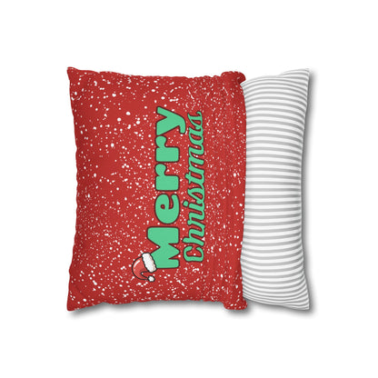 "Merry Christmas" Red Holiday Throw Pillowcase