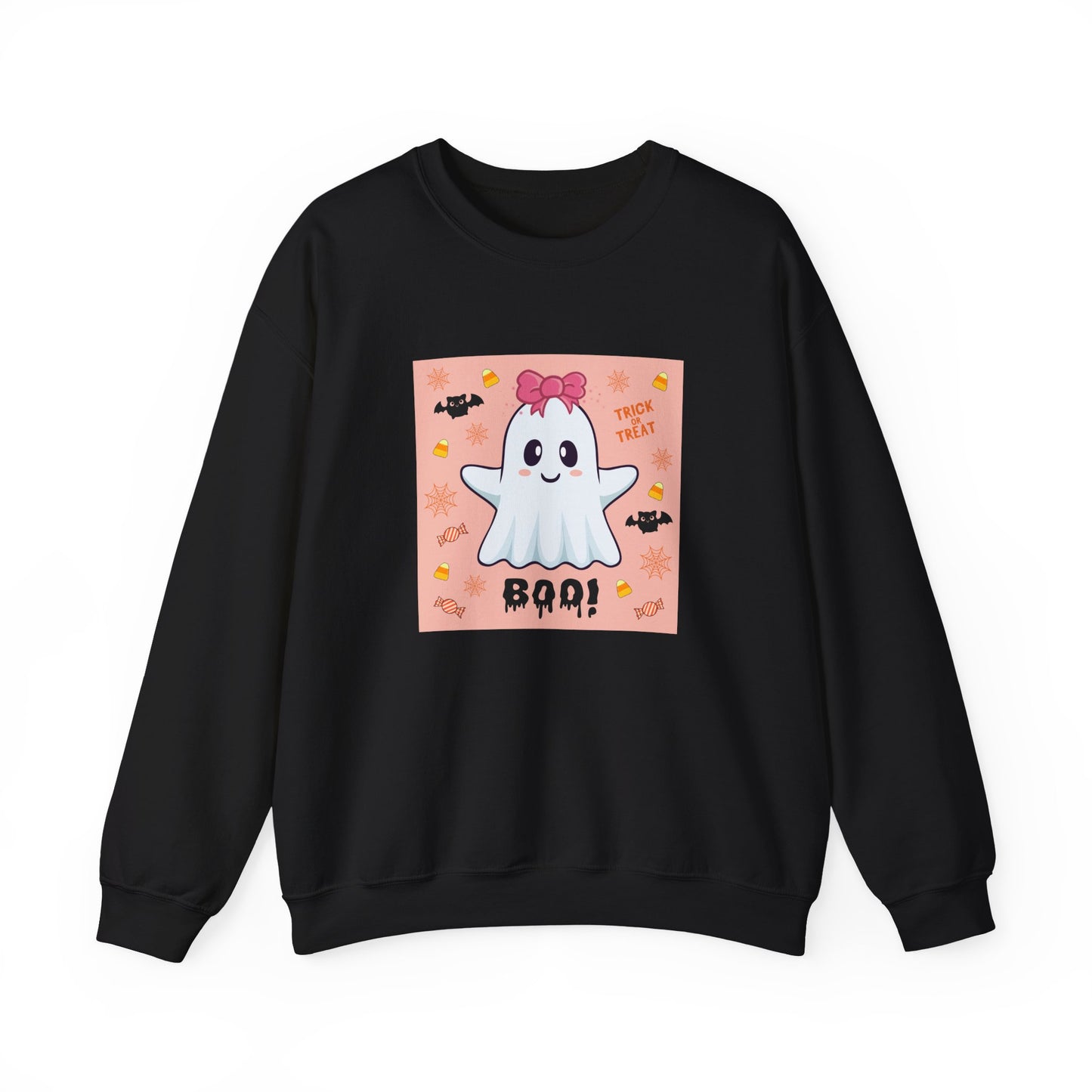 Pink Bow "Boo!" Ghost Crewneck Sweatshirt