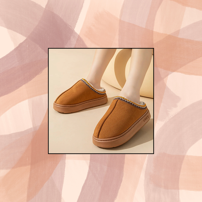 Warm Autumn Women's Slippers With Platform