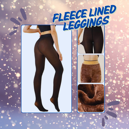 Women's Black Fleece Lined Leggings