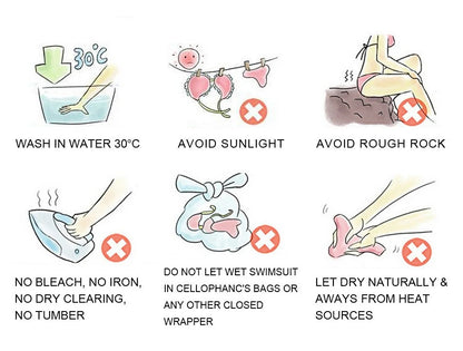 Hot Pink Low Waste Wavy Fabric Bikini Set