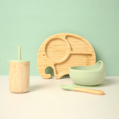 Bamboo & Silicone Baby Feeding Set
