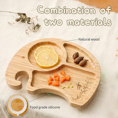 Bamboo & Silicone Baby Feeding Set