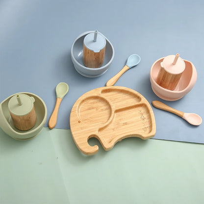 Bamboo & Silicone Baby Feeding Set