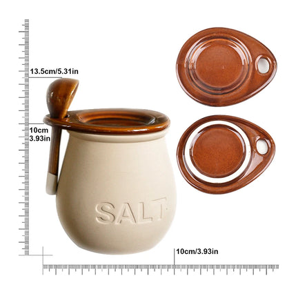 Ceramic Salt & Sugar Storage Jar With Lid
