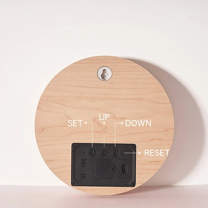 Wooden LED Digital Modern Wall Clocks