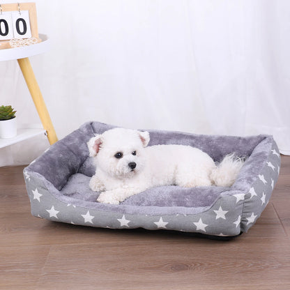Plush Cushion Star Design Dog Bed