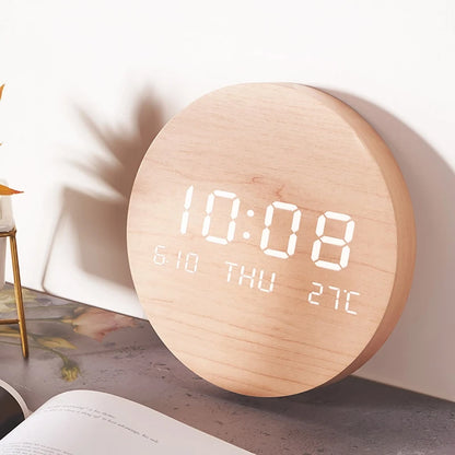 Wooden LED Digital Modern Wall Clocks