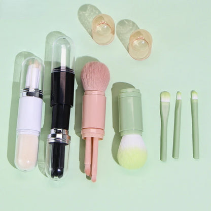 Travel 4 In 1 Makeup Brushes Set