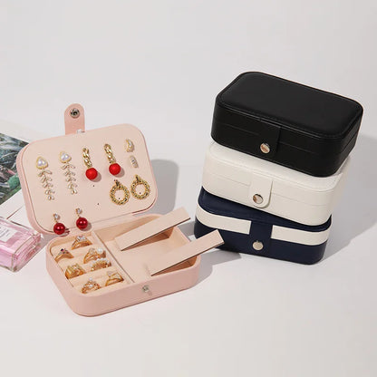 Double-Layer Portable Jewelry Box Organizer