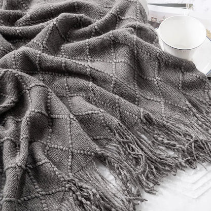Chic Grey Sofa Cover Throw Blanket
