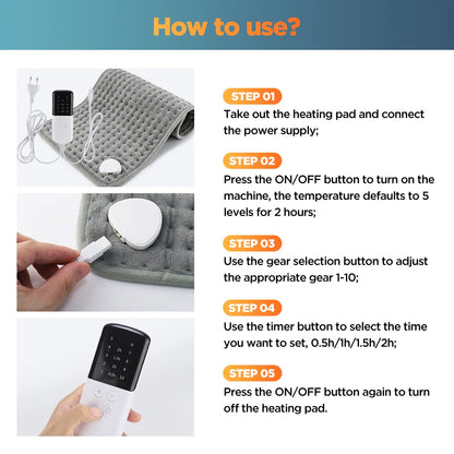 Premium Electric Heating Pad for Targeted Pain Relief & Comfort