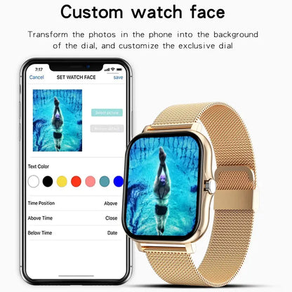 Gold Touch Screen Smart Watch