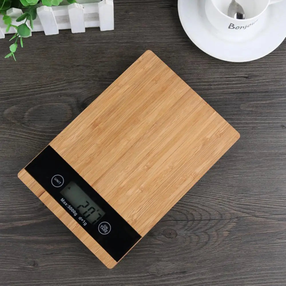 Digital Display Kitchen Bamboo Scale