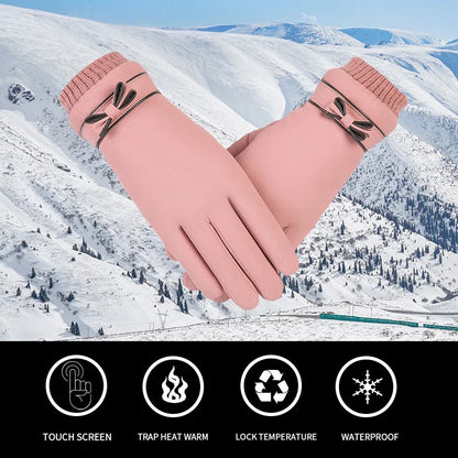 Cozy Fleece-Lined Winter Gloves for Women