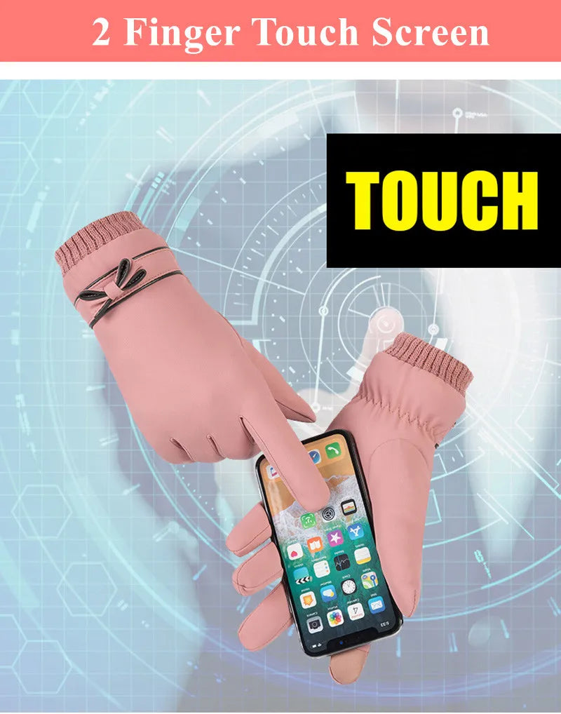 Cozy Fleece-Lined Winter Gloves for Women