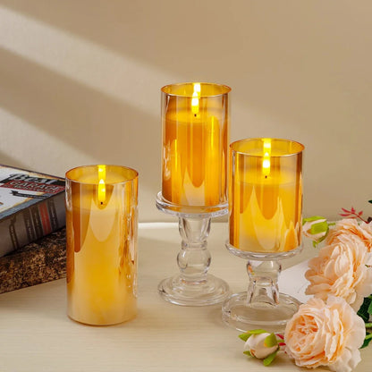 LED Flameless Warm Light Candles With Remote