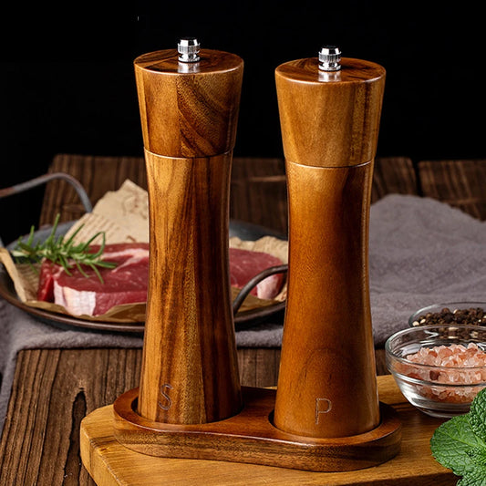 Wooden Salt & Pepper Grinder Set