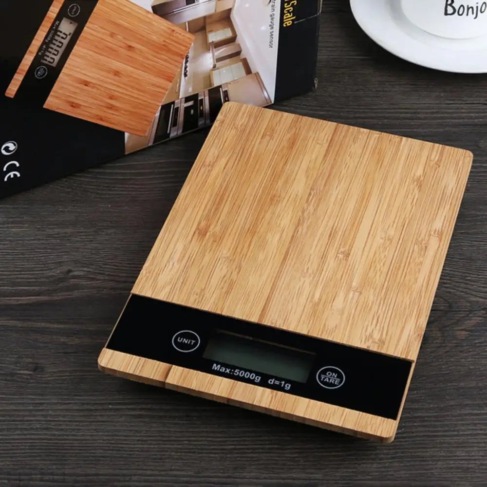 Digital Display Kitchen Bamboo Scale