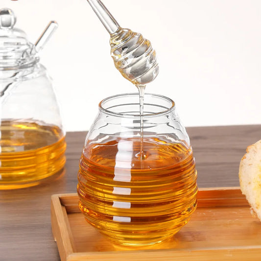 Glass Honey Jar With Spoon